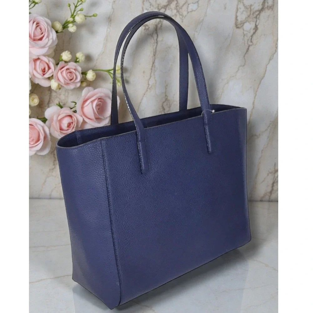 Kate Spade NY Bridge Place Francesca Large Tote French Navy Pebbled Leather NEW